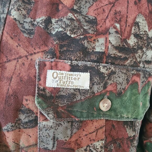 Mens Camo Shirt Jim Crumley's Outfitter Tough Brand Products M Canvas Utility - Picture 8 of 10